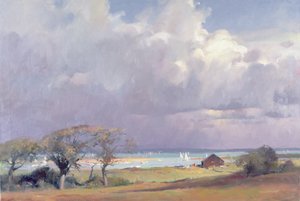 Tormenta amenazante en el Solent, 1989 de Trevor Chamberlain